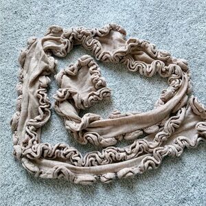 J. Crew Tan Ruffled Scarf